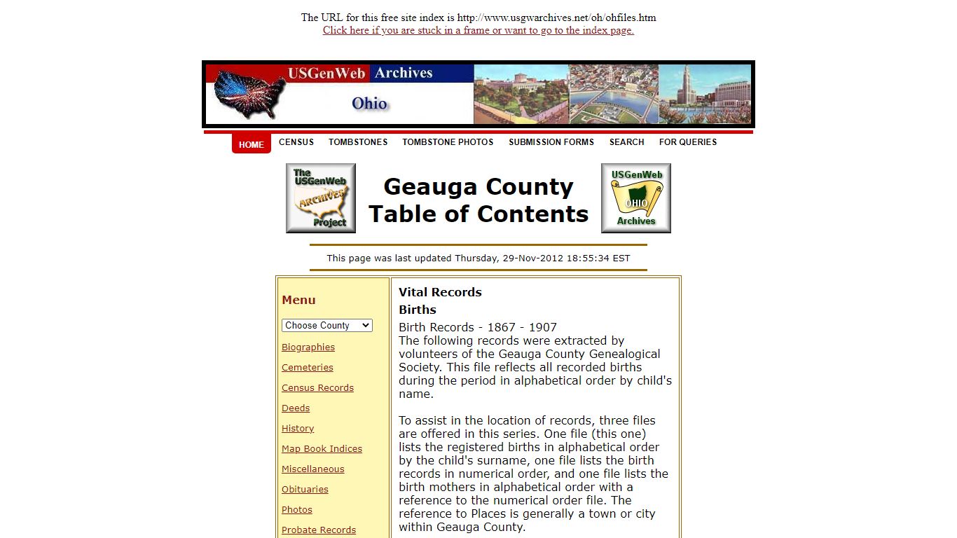 USGenWeb Archives: Geauga County, Ohio